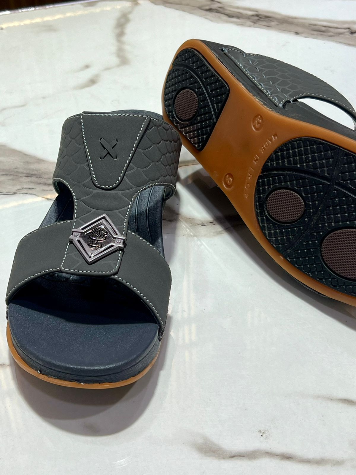 Arabic Medicated Sandals (Gray)