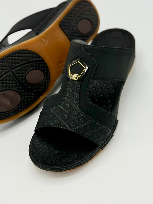 Arabic Medicated Sandals (black)